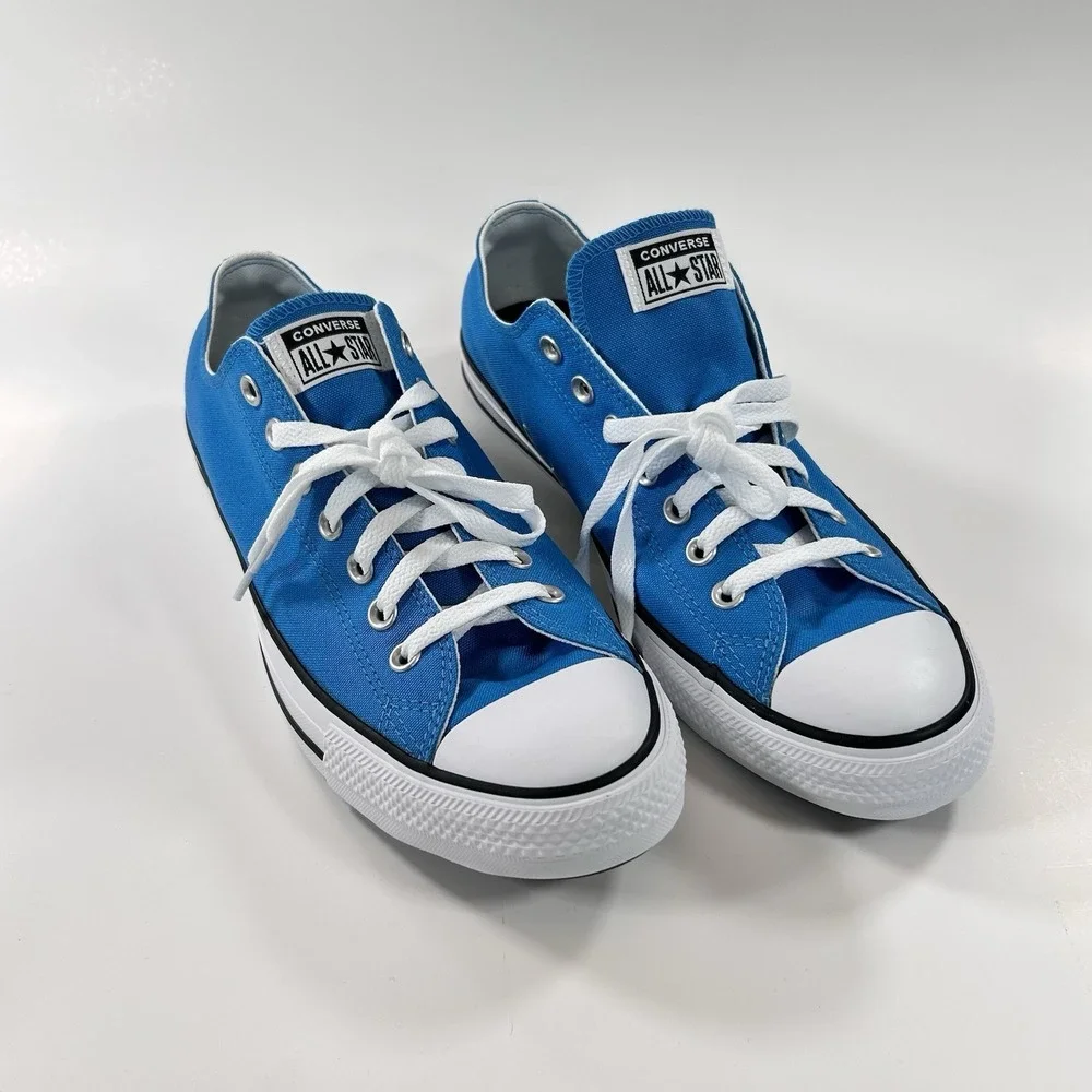 NIB Converse All Star Low Top Sneakers Size 12.5 Women's 10.5 Mens Vivid Blue - Picture 2 of 8